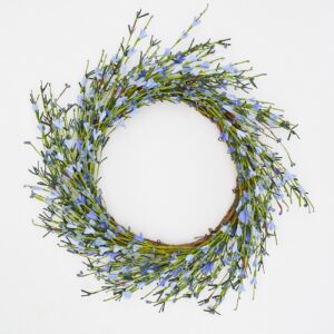 22″ Two-Tone Blue Buttercup Wreath