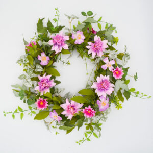 22″ Lavender Dahlia Wreath